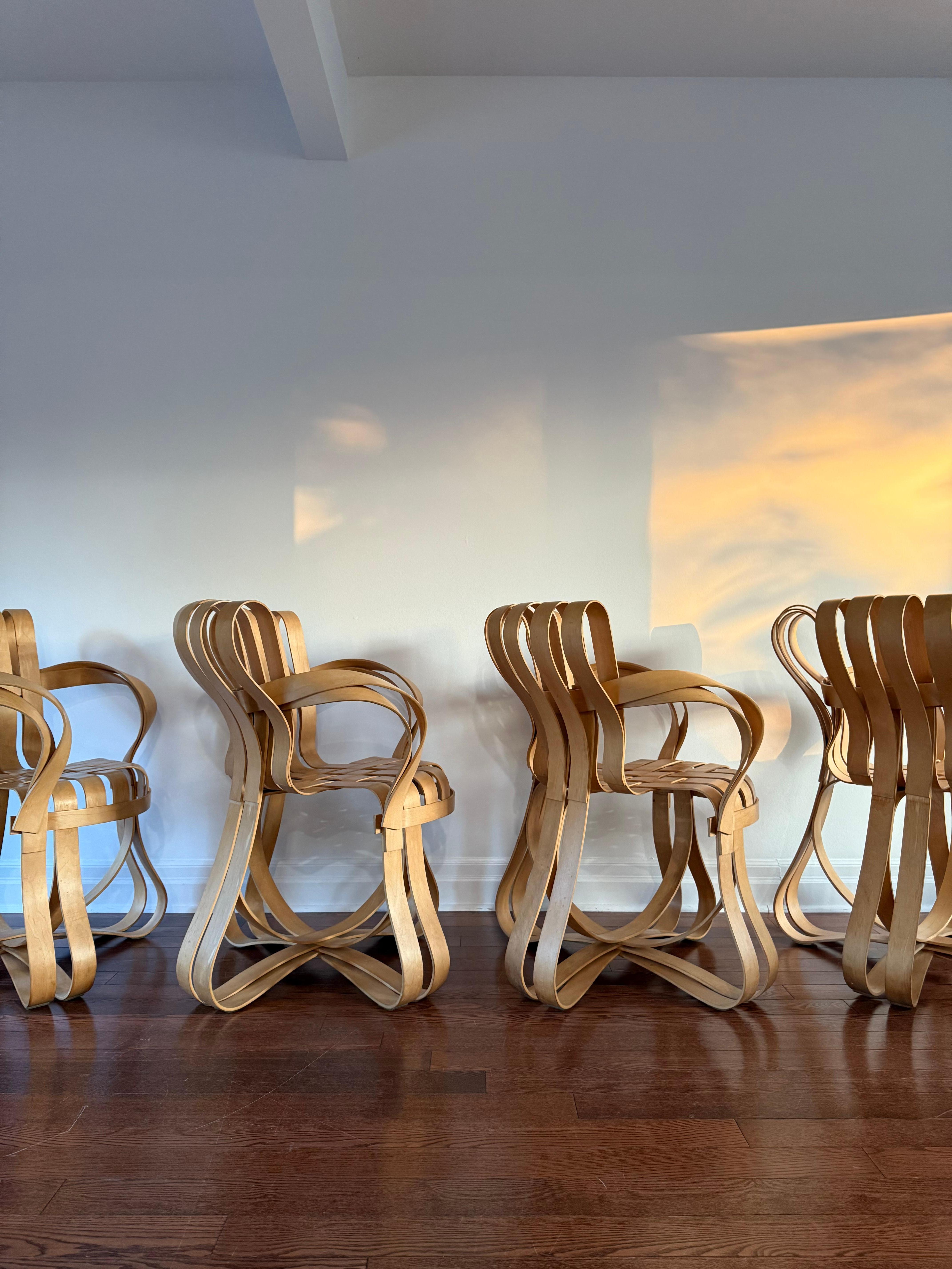 Fin du 20e siècle Chaises Cross Check de Frank Gehry par Knoll [x 4] en vente