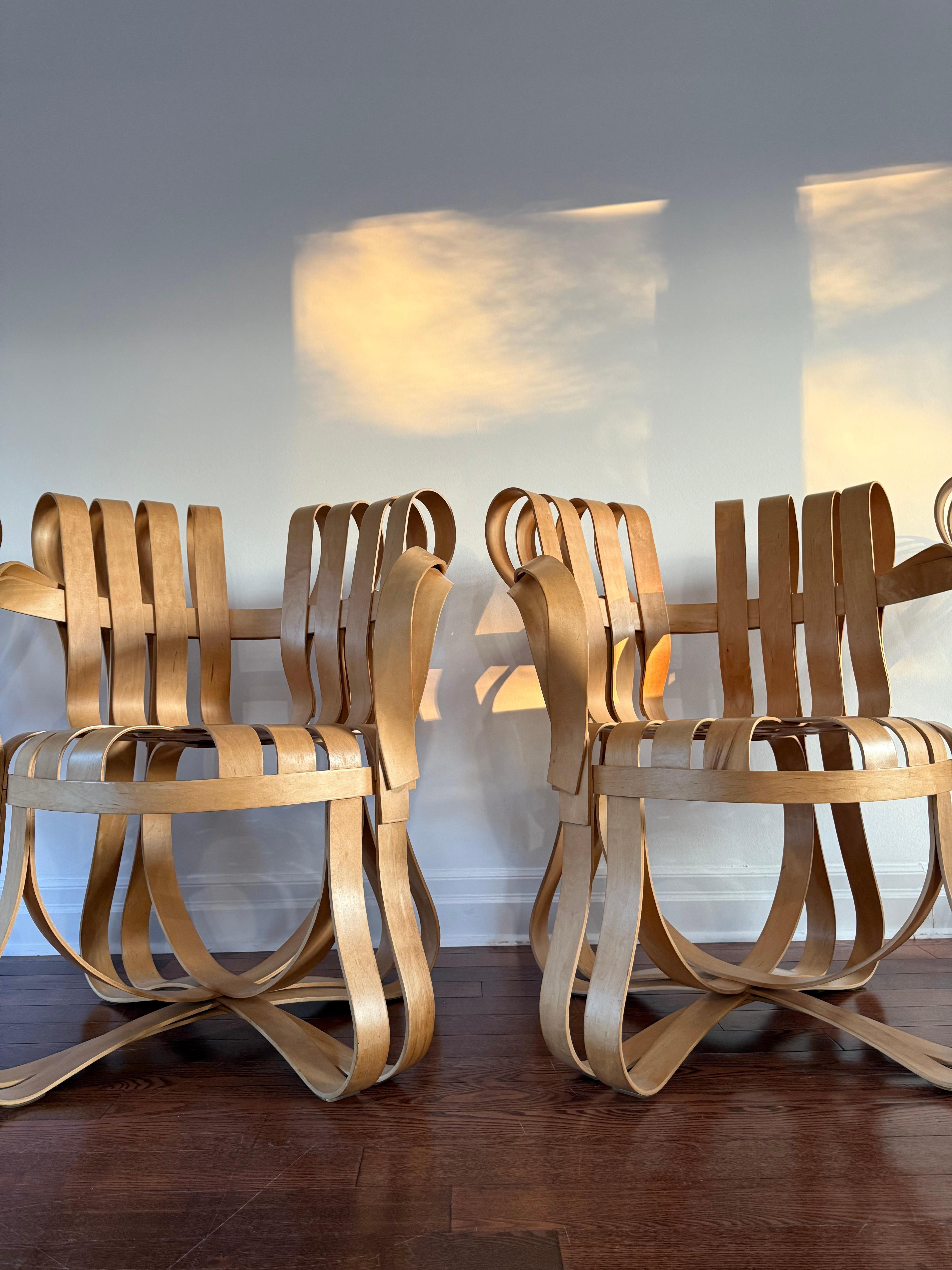 Érable Chaises Cross Check de Frank Gehry par Knoll [x 4] en vente
