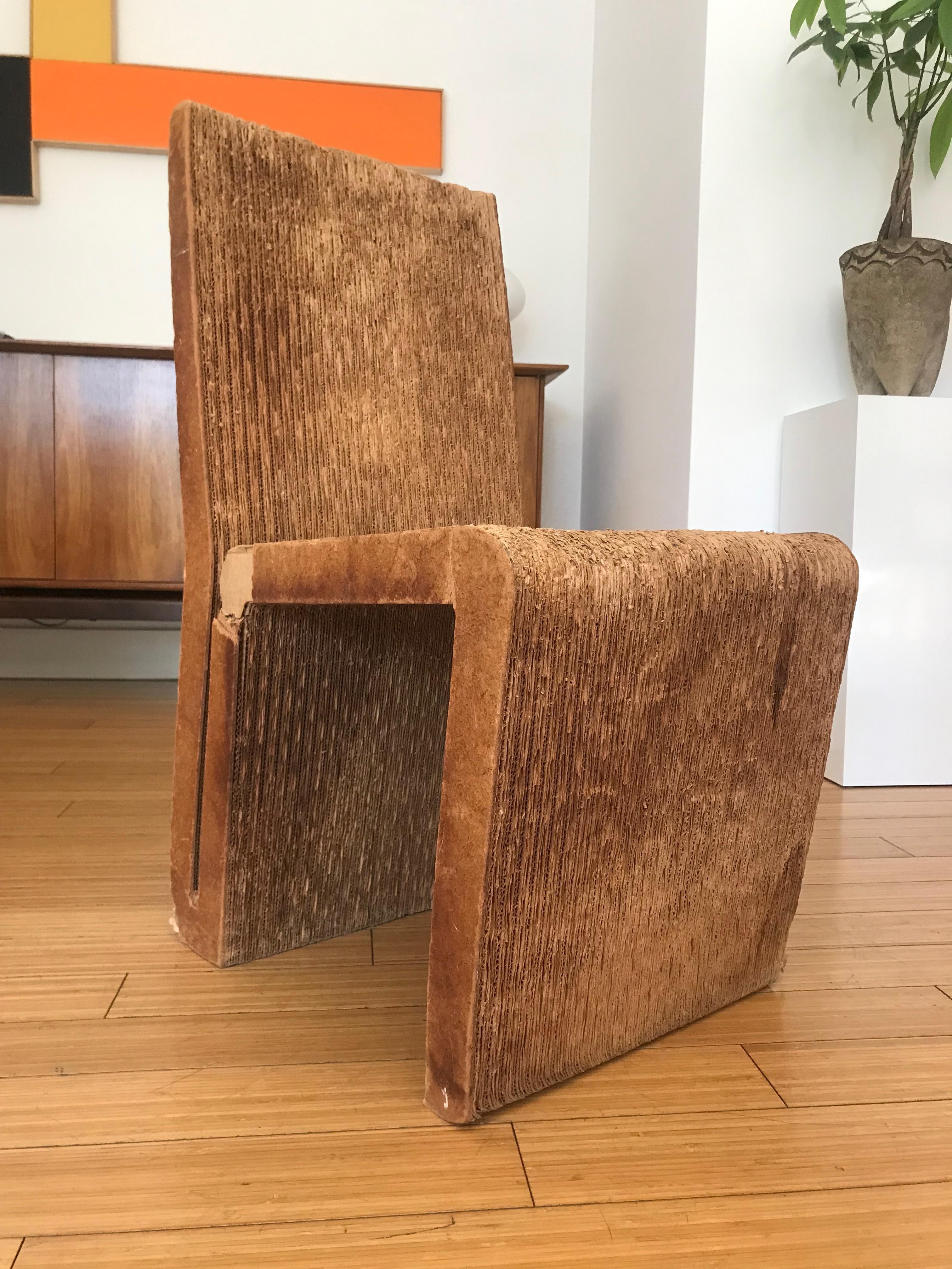 Frank Gehry 'Easy Edges' Chair Art Object, 1970s 1