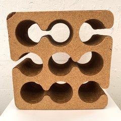 Frank Gehry "Easy Edges" Cork and Corrugated Cardboard Nine Bottle Wine Rack