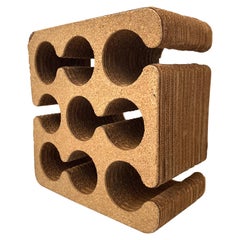 Frank Gehry "Easy Edges" Cork and Corrugated Cardboard Nine Bottle Wine Rack