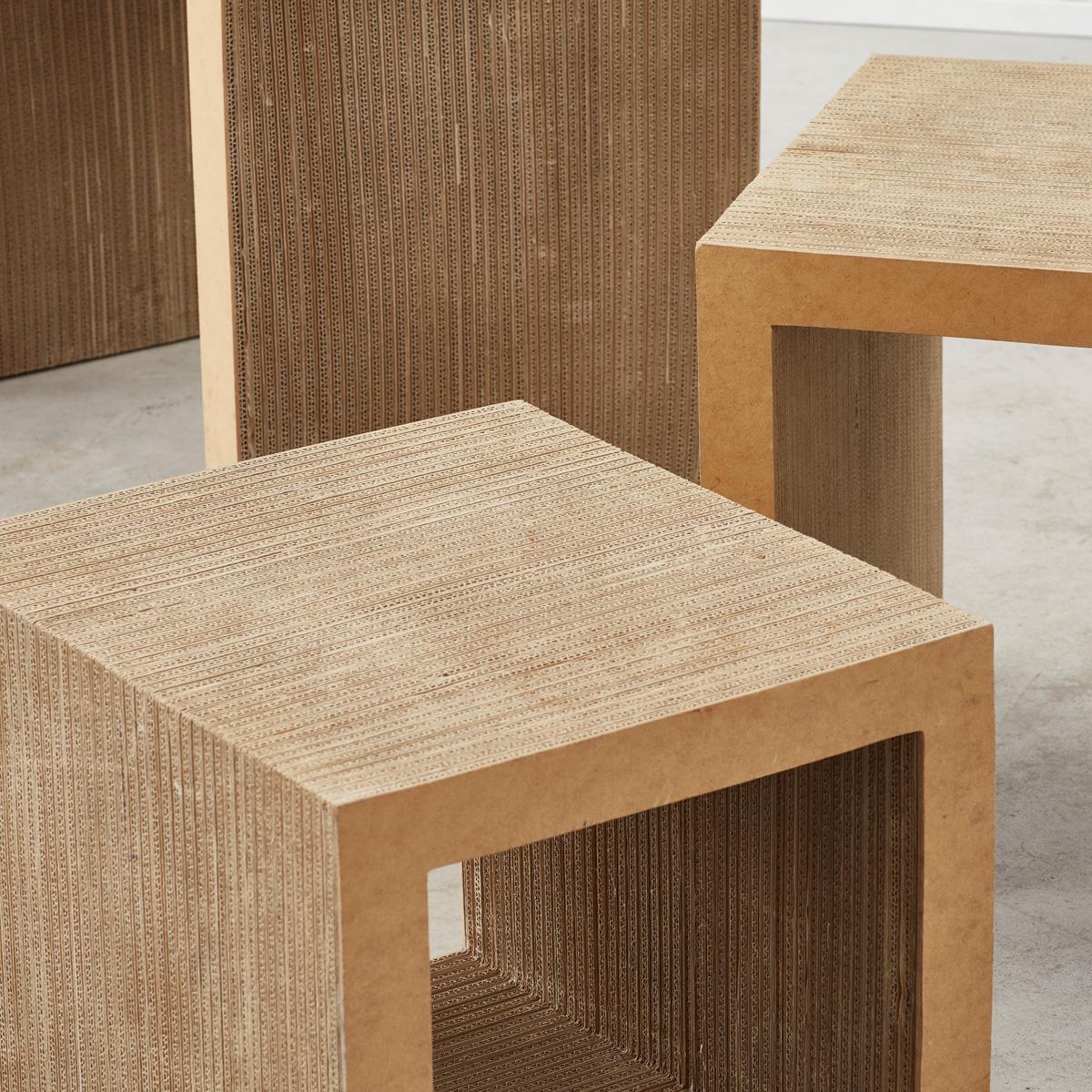 Frank Gehry Easy Edges Nesting Tables for Vitra - Switzerland, Designed 1972 3