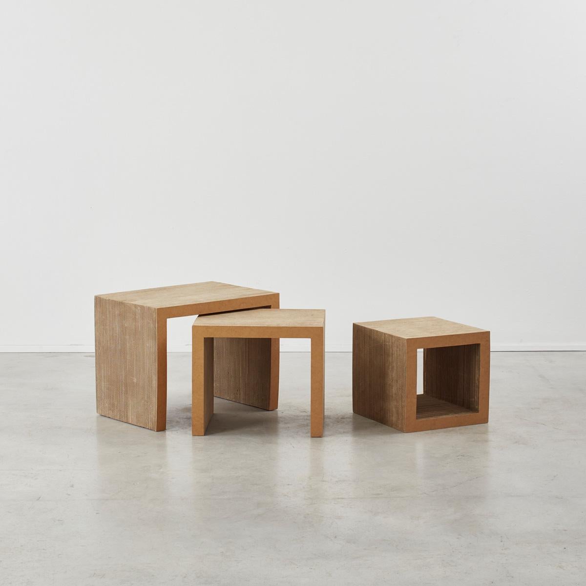 Swiss Frank Gehry Easy Edges Nesting Tables for Vitra - Switzerland, Designed 1972