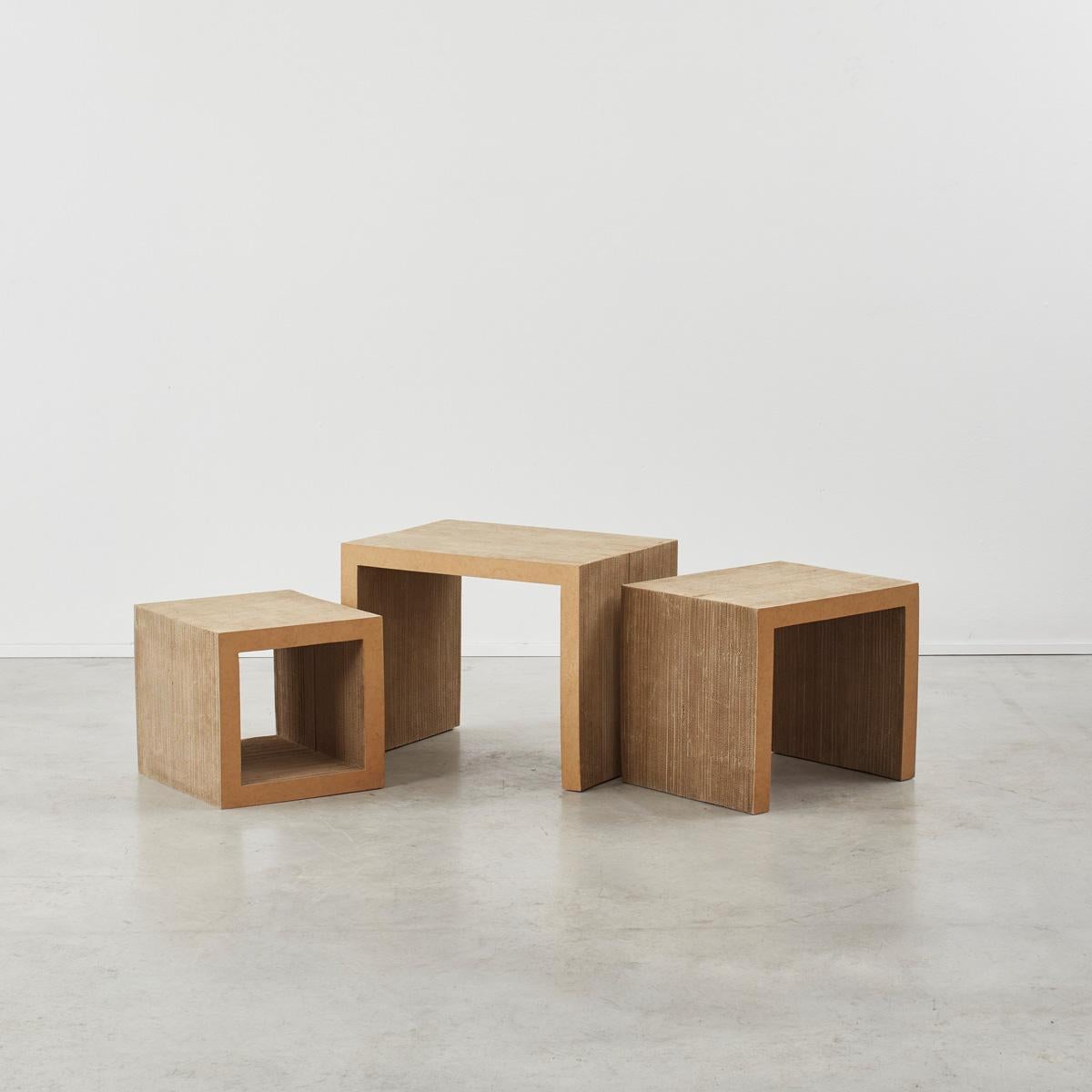 Frank Gehry Easy Edges Nesting Tables for Vitra - Switzerland, Designed 1972 In Good Condition In London, GB
