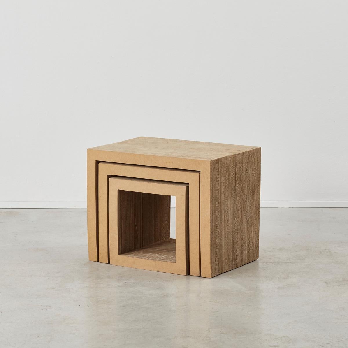 Late 20th Century Frank Gehry Easy Edges Nesting Tables for Vitra - Switzerland, Designed 1972