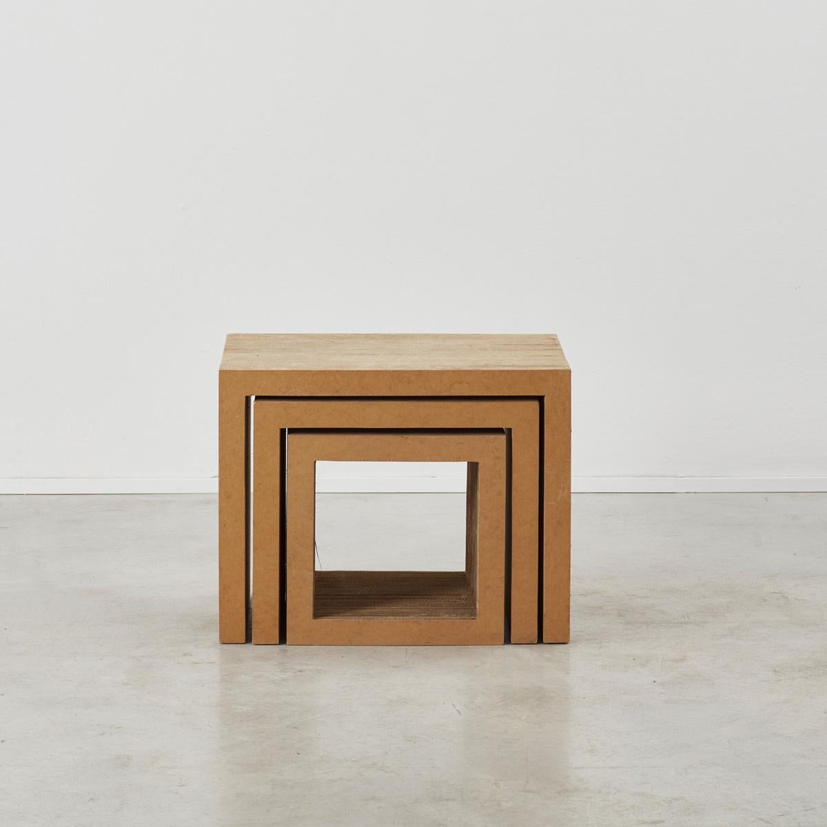 Paper Frank Gehry Easy Edges Nesting Tables for Vitra - Switzerland, Designed 1972