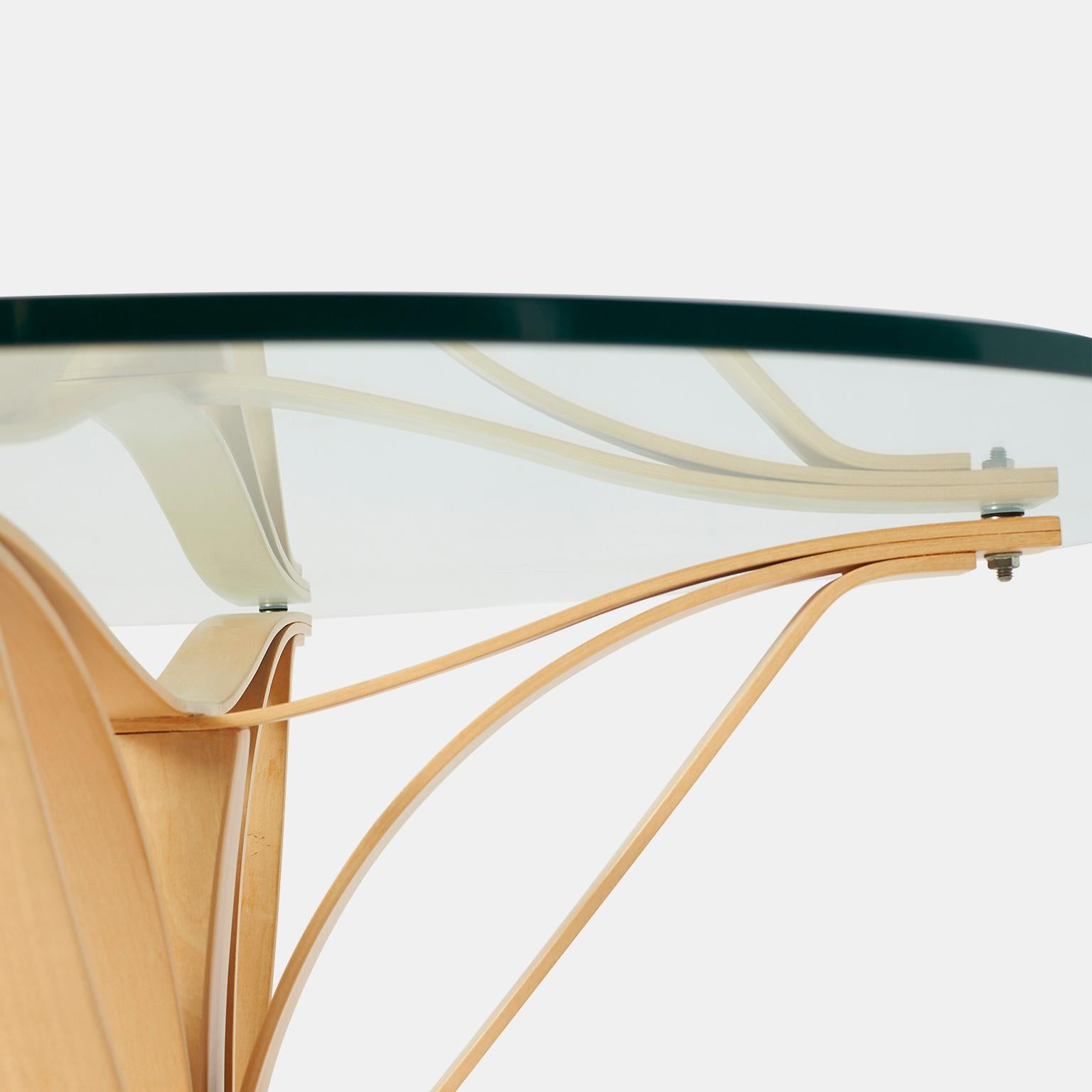 American Frank Gehry “Face Off” Glass Top Dining Table