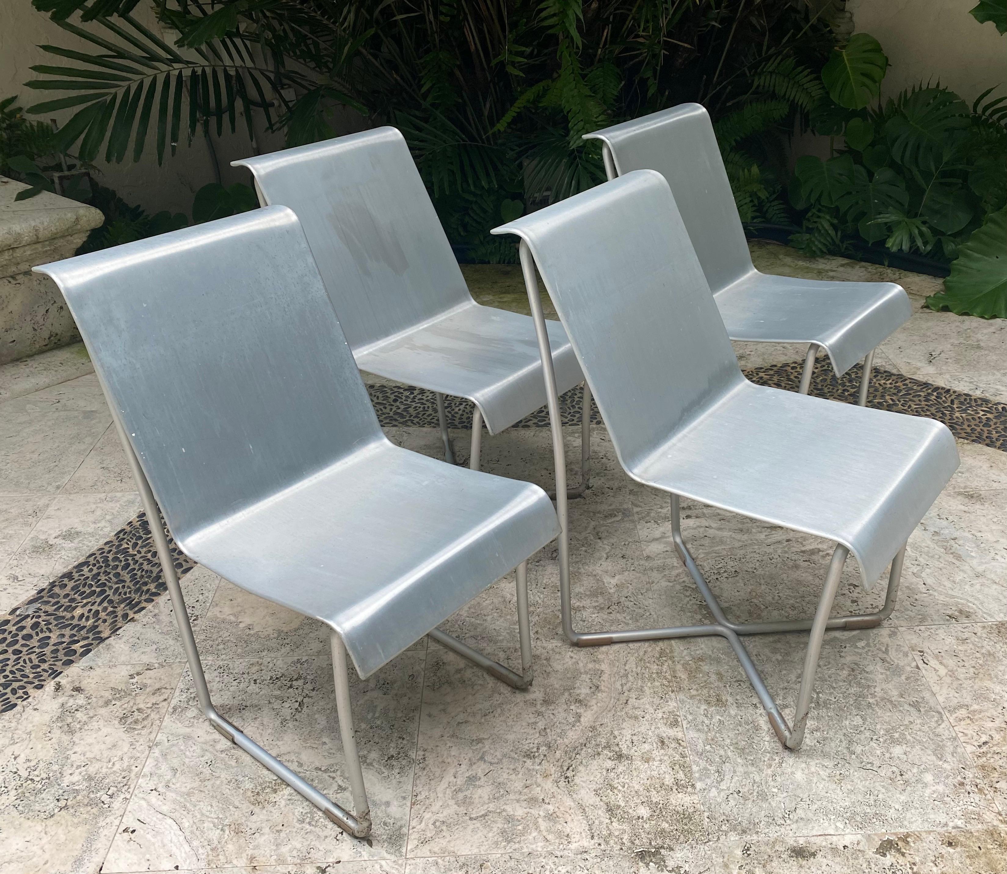 Superlight aluminum chair designed by Frank Gehry for Emeco. Four available, sold individually.