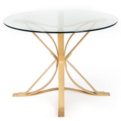 Tavolo da centro in acero laminato "Face off" di Frank Gehry per Knoll, circa 1998