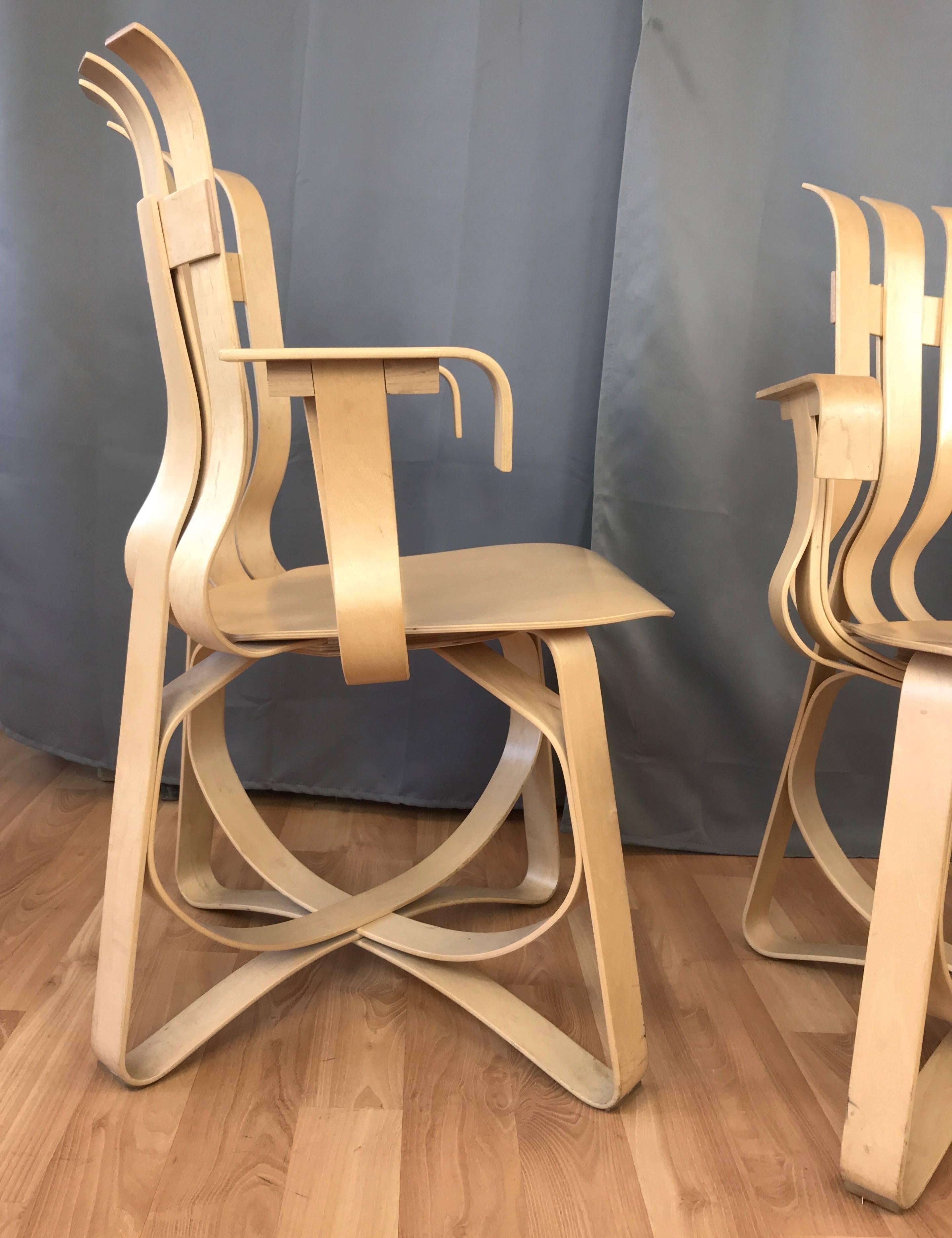 Frank Gehry für Knoll Hat Trick Chairs:: drei verfügbar 4