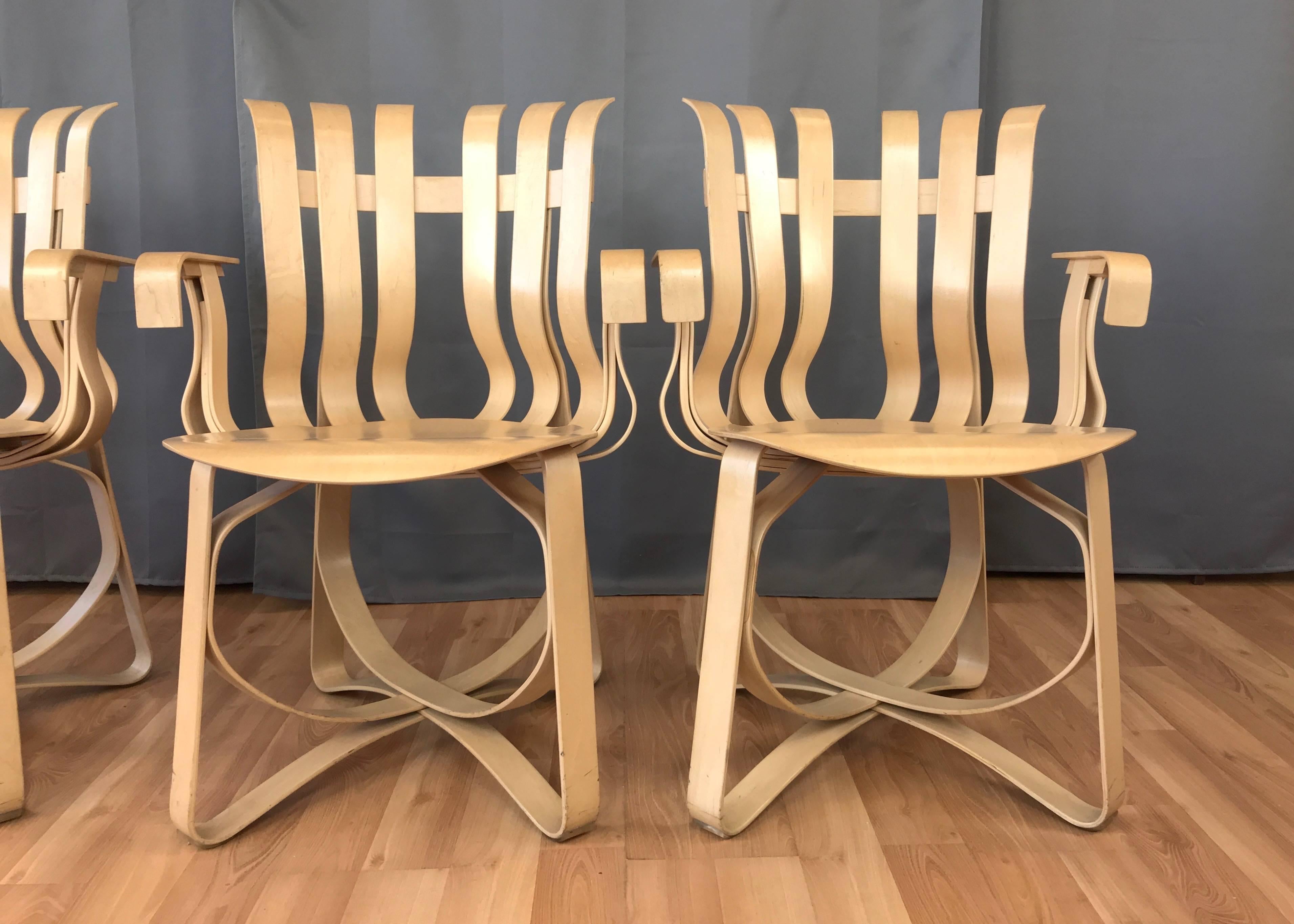American Frank Gehry for Knoll Hat Trick Chairs, Three Available