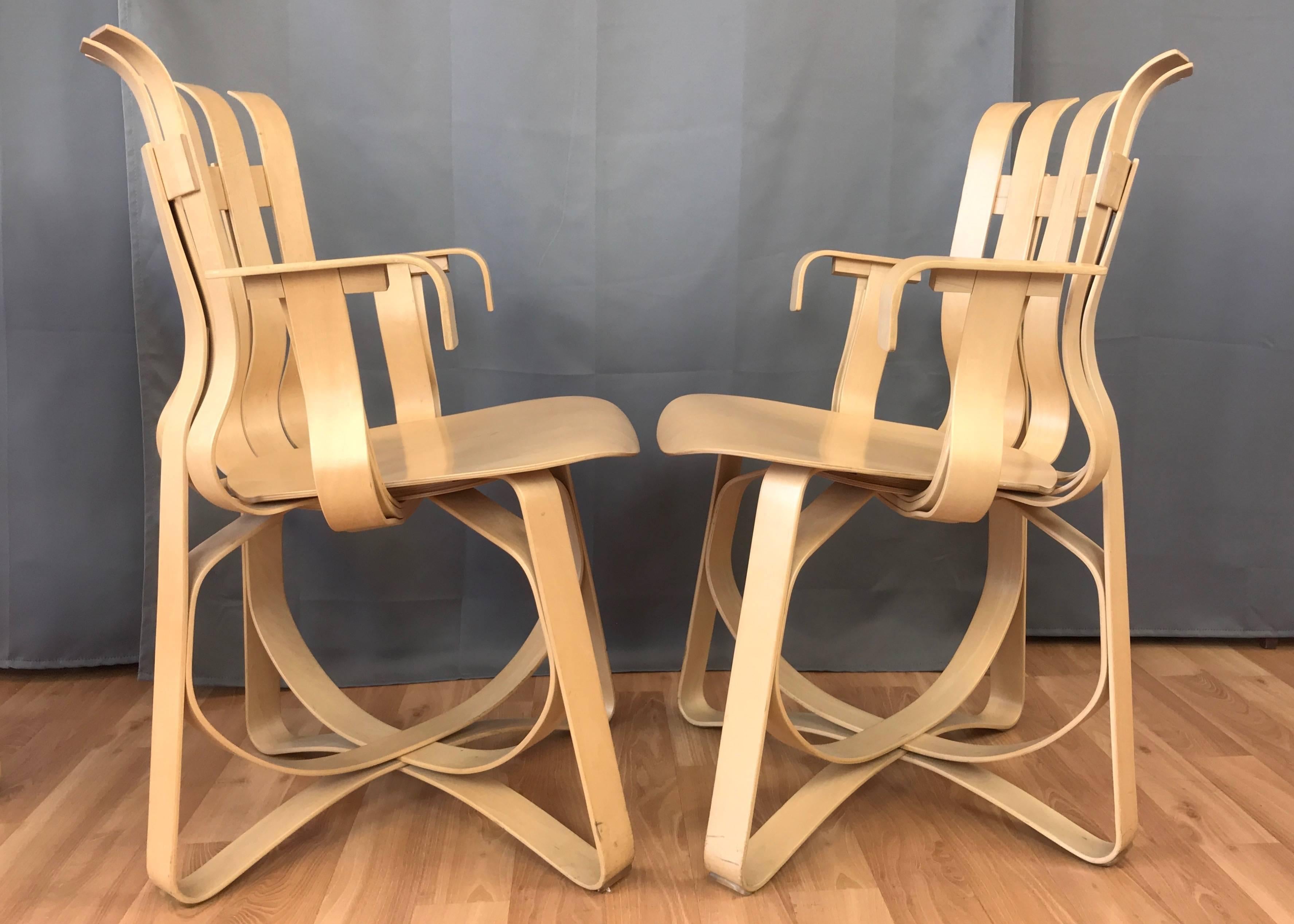 Plastic Frank Gehry for Knoll Hat Trick Chairs, Three Available