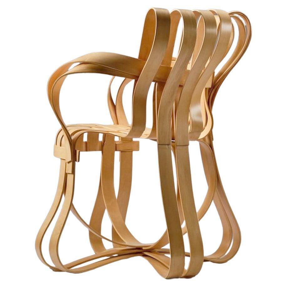 American Frank Gehry for Knoll, Pair of Cross Check Chairs in Bent Maple Wood For Sale