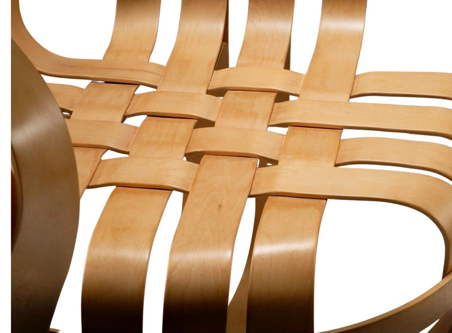 Frank Gehry für Knoll, Paar Kreuzkreuz-Stühle aus gebogenem Ahornholz im Angebot 2
