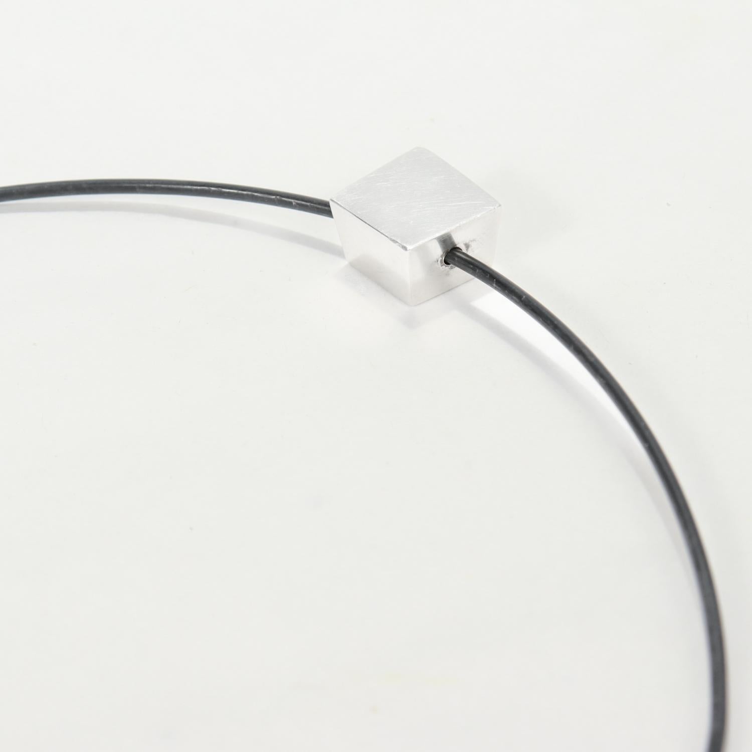 Frank Gehry for Tiffany & Co. Cube Torque Sterling Silver Choker Necklace For Sale 8