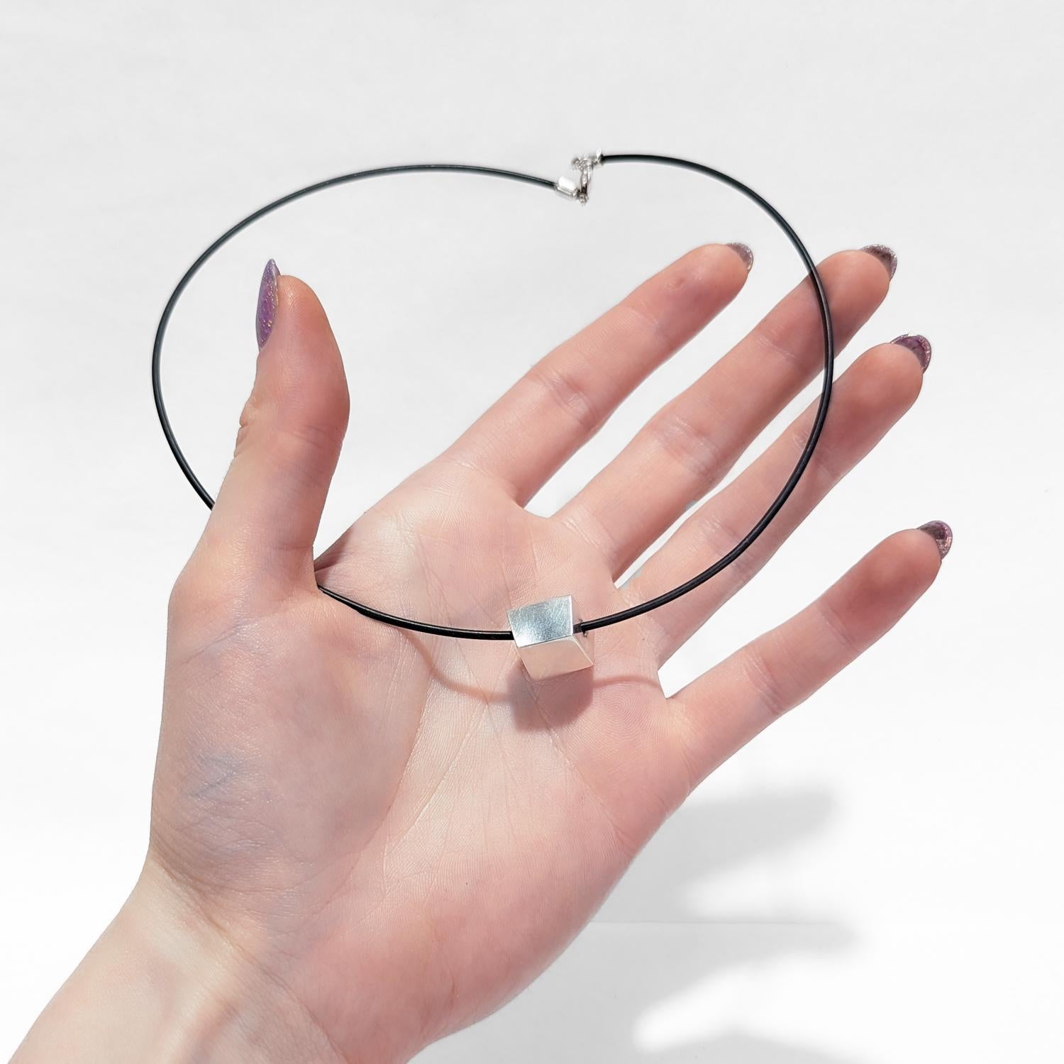Frank Gehry for Tiffany & Co. Cube Torque Sterling Silver Choker Necklace For Sale 9