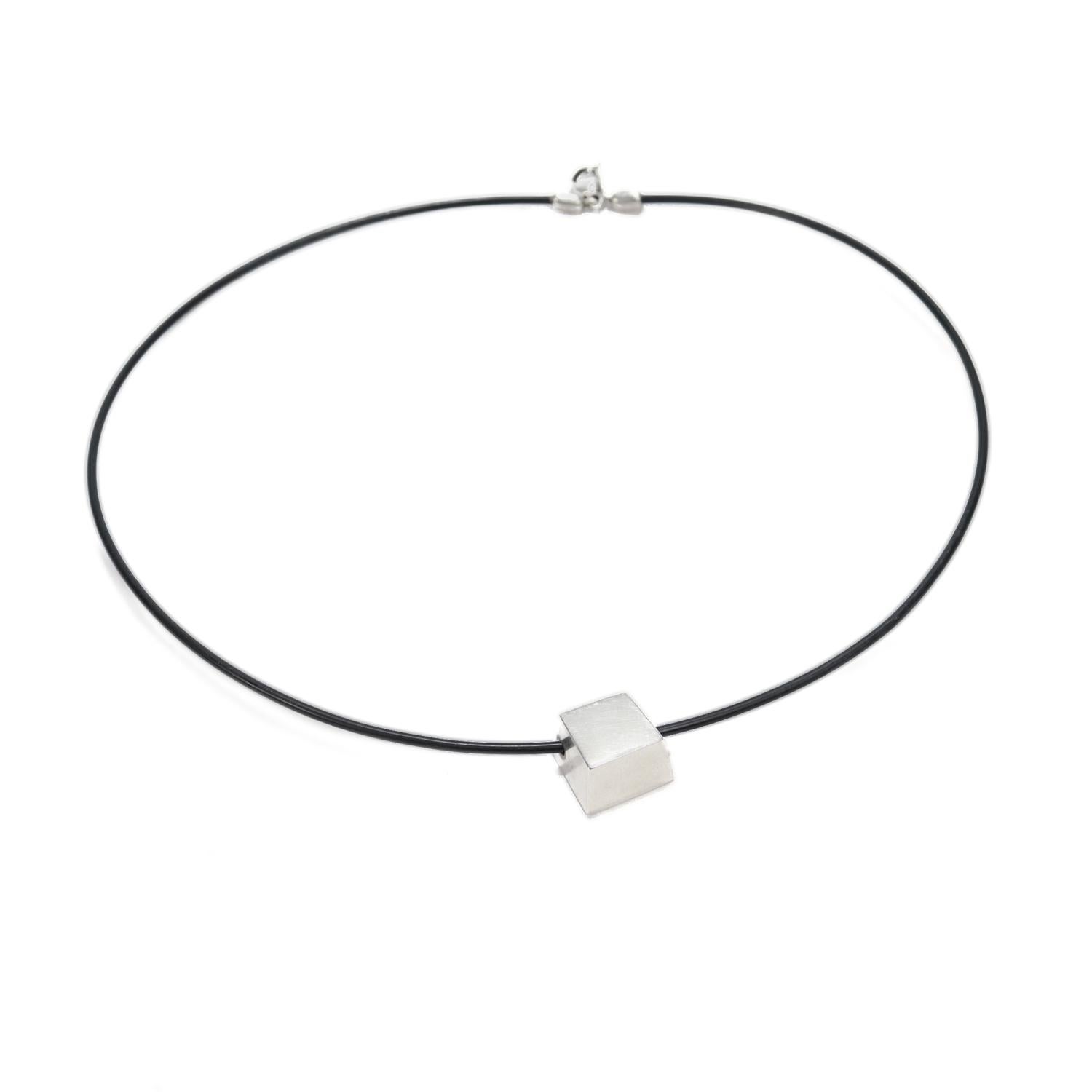 Modern Frank Gehry for Tiffany & Co. Cube Torque Sterling Silver Choker Necklace For Sale