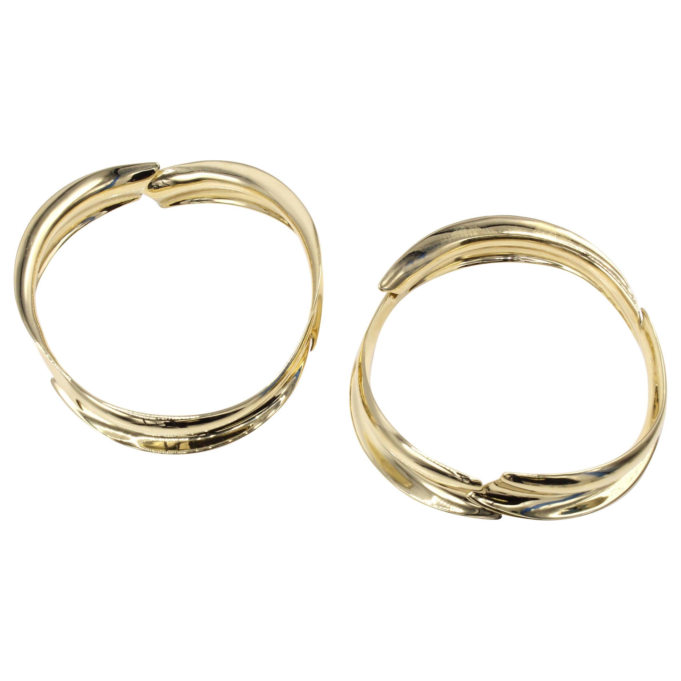 Frank Gehry for Tiffany & Co. Pair of Fish Bangle Bracelets