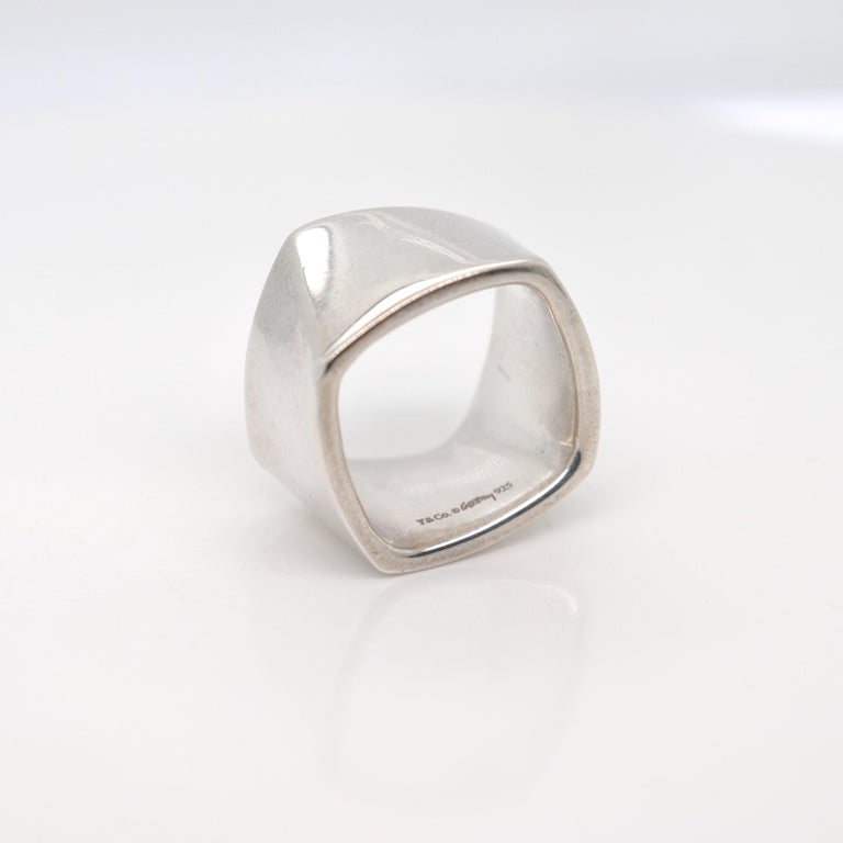 Frank Gehry for Tiffany and Co. Sterling Silver Wide Torque Band Ring at 1stDibs frank gehry tiffany collection tiffany frank gehry frank gehry tiffany ring