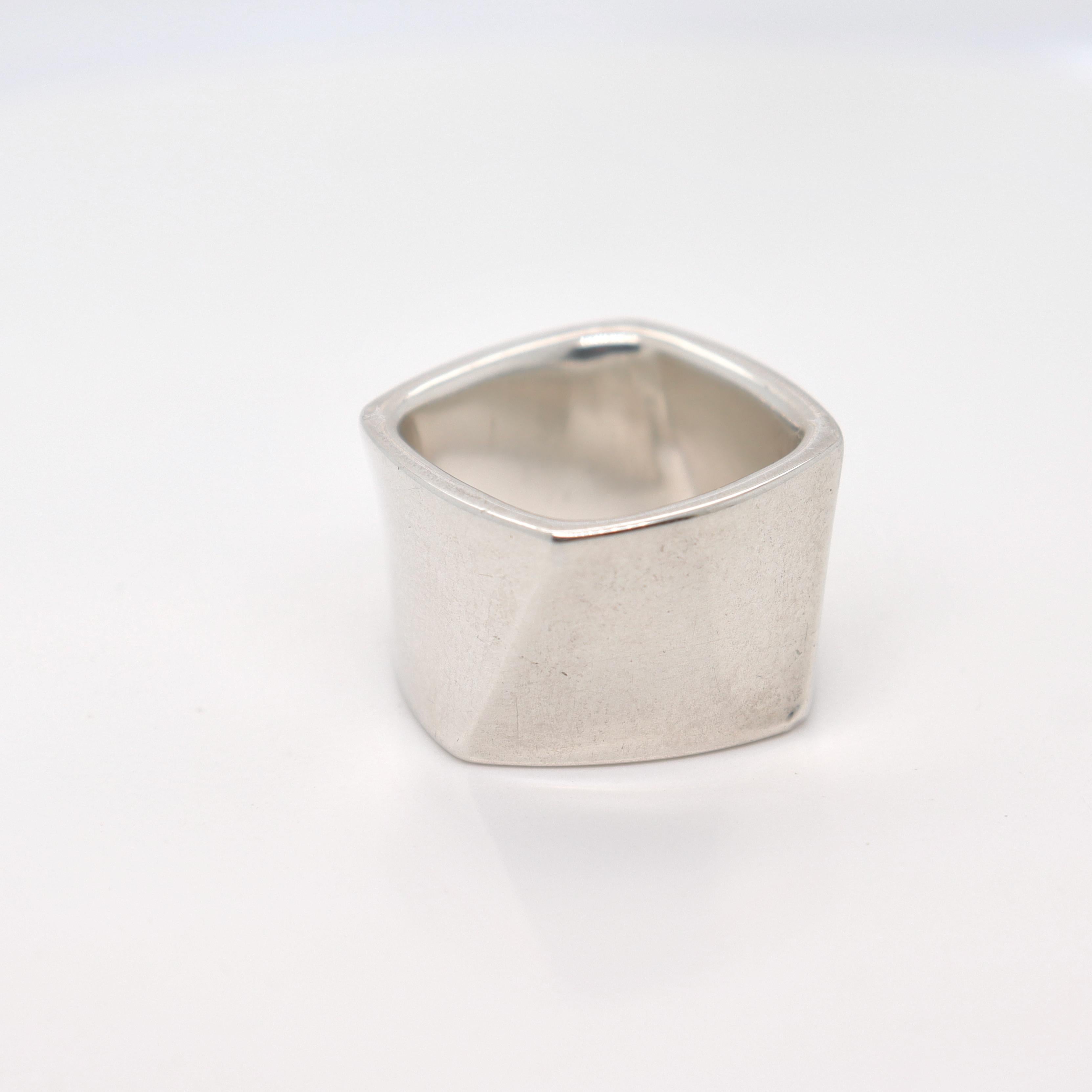 Women's Frank Gehry for Tiffany & Co. Sterling Silver Wide Torque Band Ring For Sale