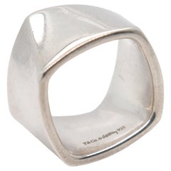 Vintage Frank Gehry for Tiffany & Co. Sterling Silver Wide Torque Band Ring