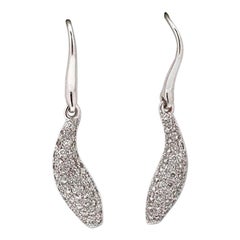 Frank Gehry for Tiffany & Co. White Gold Diamond Fish Drop Earrings