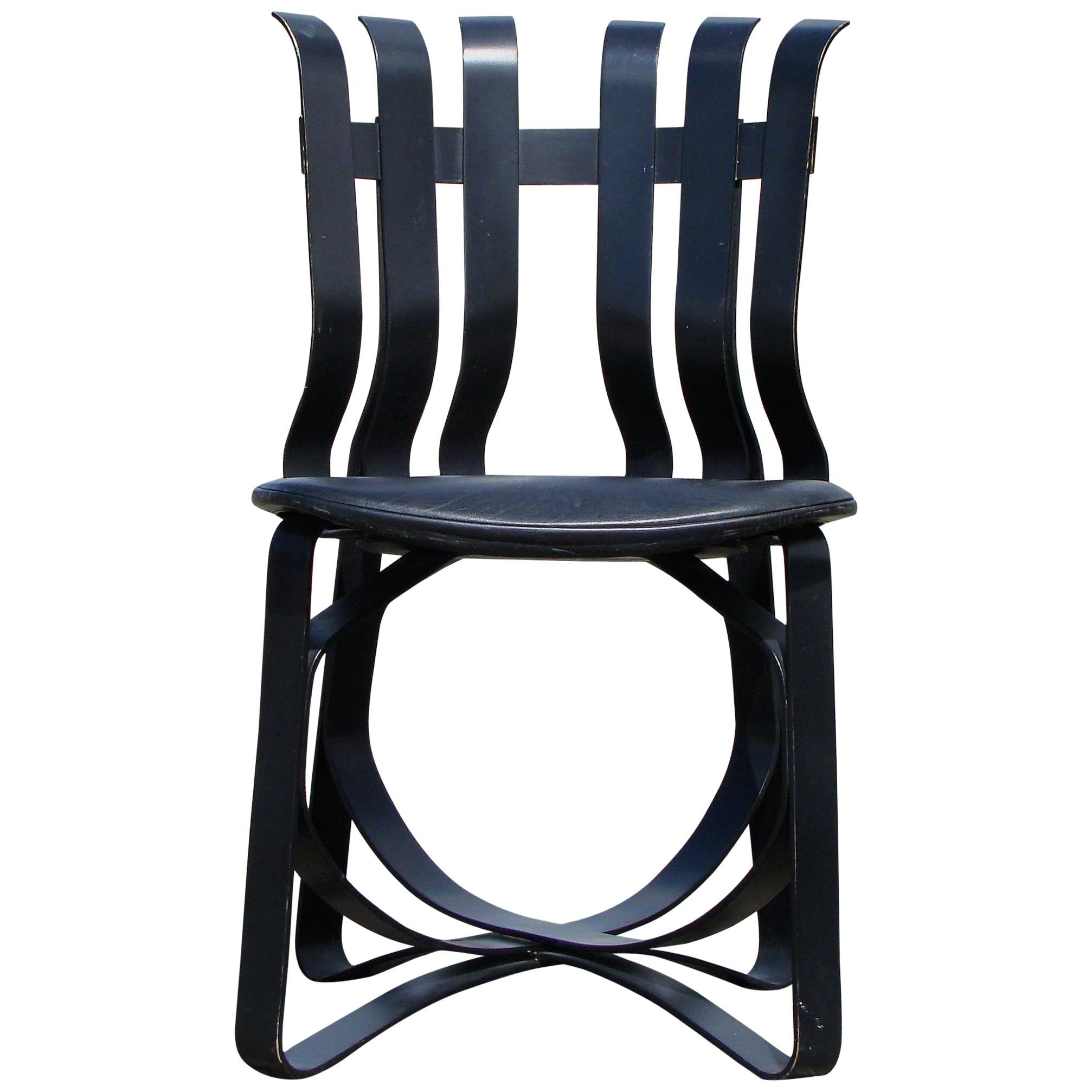 Frank Gehry Ebonized "Hat Trick" Chair for Knoll Studios  USA