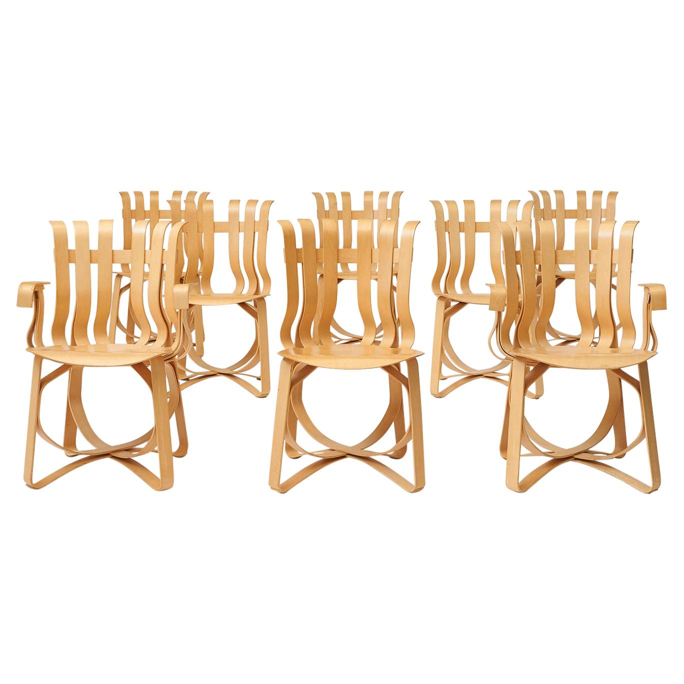 6 Frank Gehry Hat Trick Chairs, in pairs of 2 (Armchairs priced Separately)