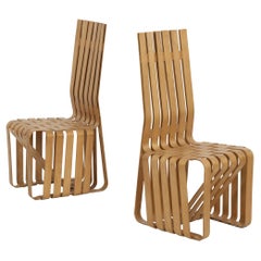 Frank Gehry High-Back High Sticking Chairs for Knoll