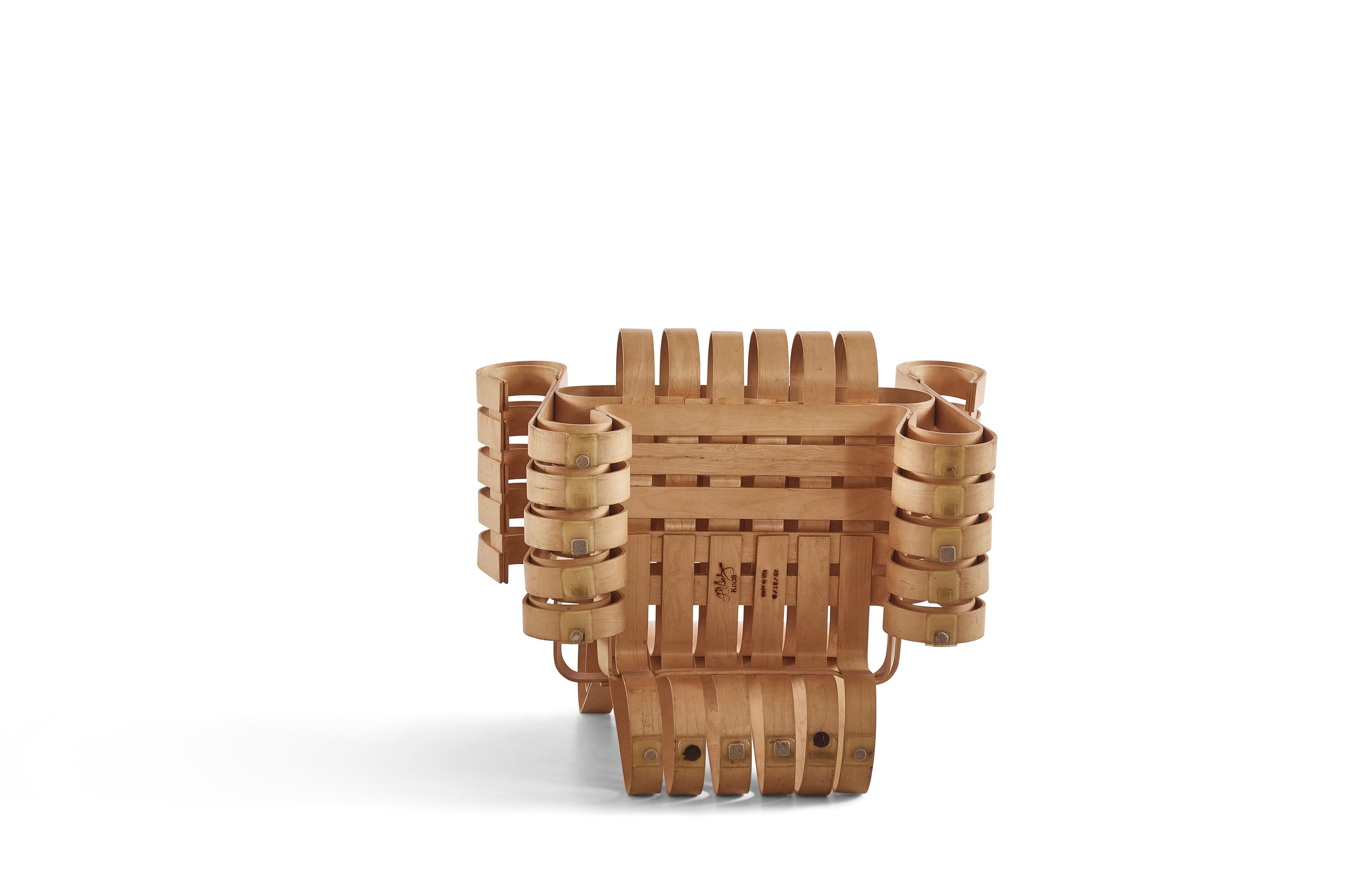 Acero Sedia e ottomana Power Play di Frank Gehry per Knoll in vendita