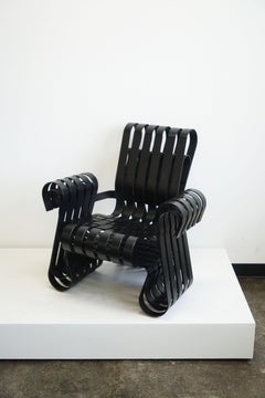 Frank Gehry Power Play Chair for Knoll, Black Lacquered