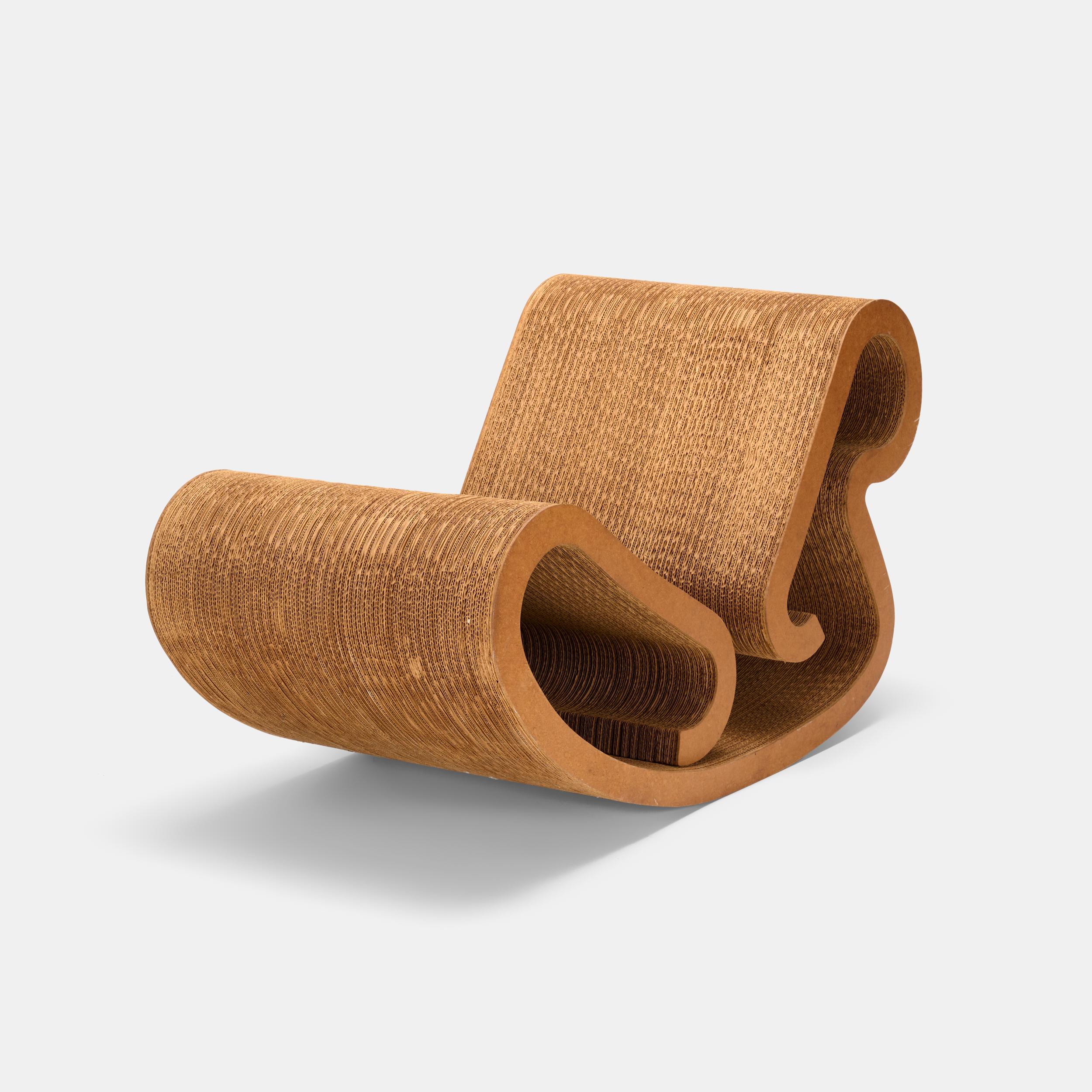 Late 20th Century Frank Gehry Rocking chaise lounge chair for Easy Edges, Inc. Canada/USA, 1972