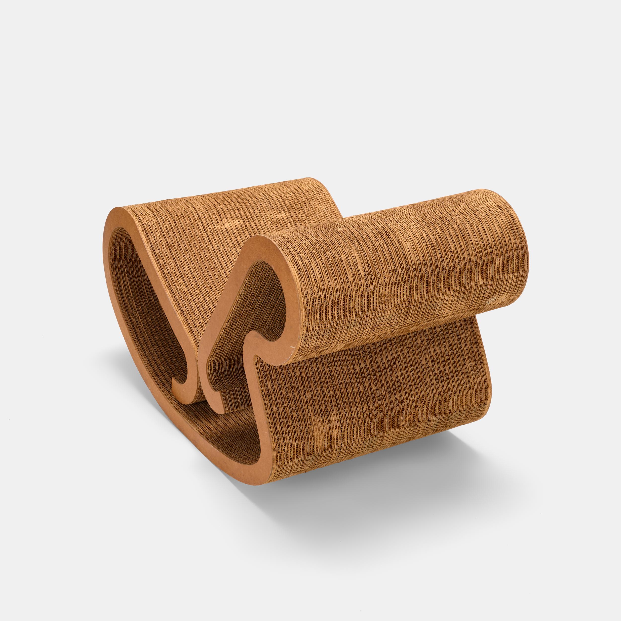 Frank Gehry Rocking chaise lounge chair for Easy Edges, Inc. Canada/USA, 1972 1