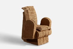 Frank Gehry, „Skinny Beaver“ Loungesessel, laminiertes Karton, USA, 1987