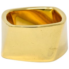 Frank Gehry Tiffany & Co. 18 Karat Gold Wide Torque Band Ring