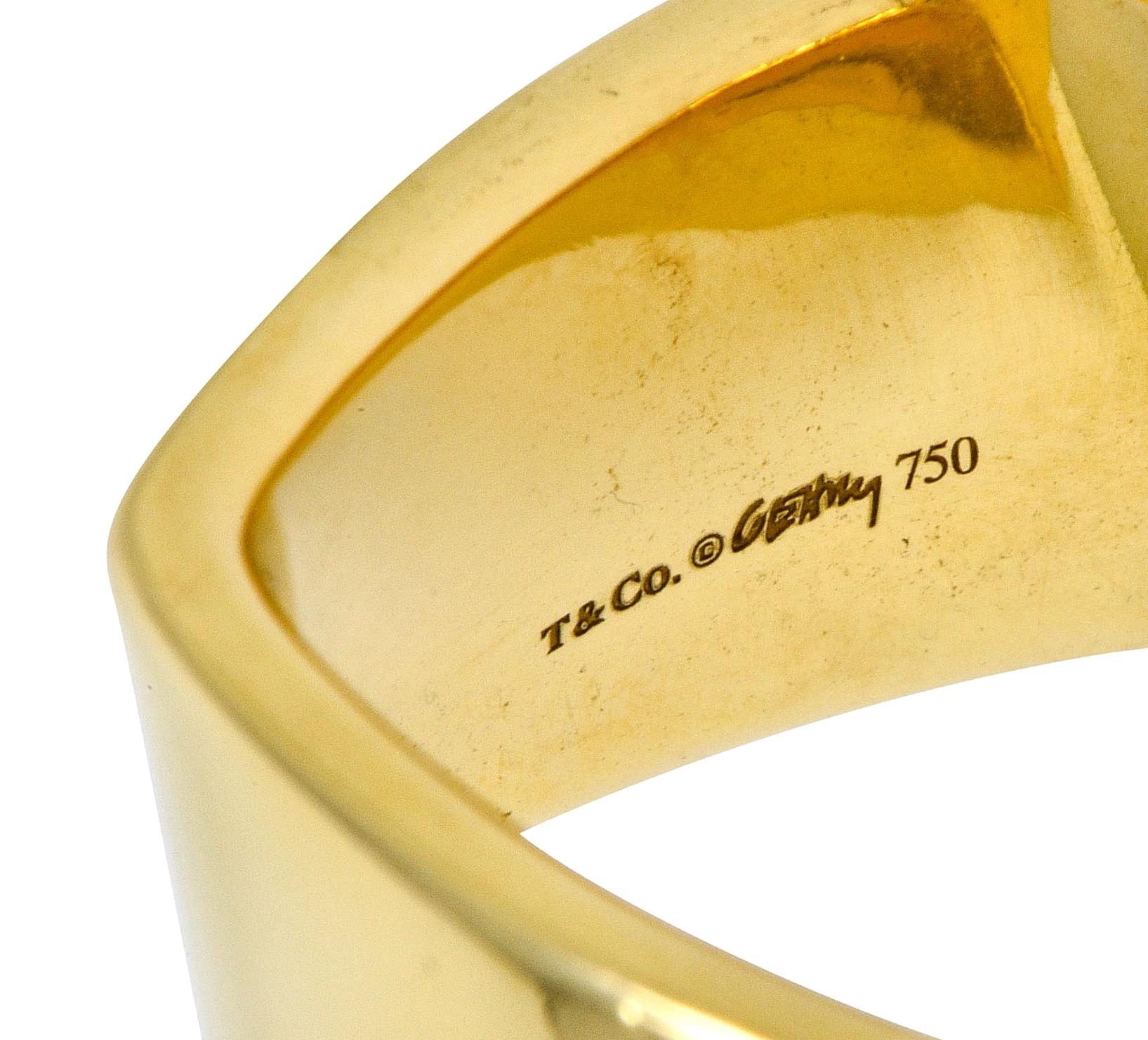 Contemporary Frank Gehry Tiffany & Co. 18 Karat Gold Wide Torque Band Ring