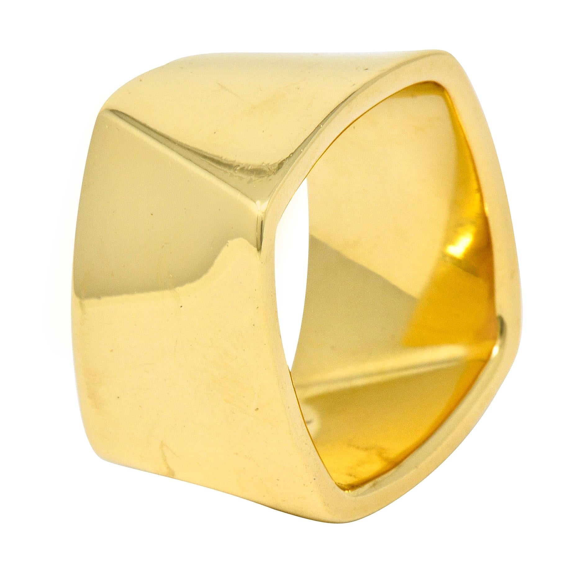 Frank Gehry Tiffany & Co. 18 Karat Gold Wide Torque Band Ring 1