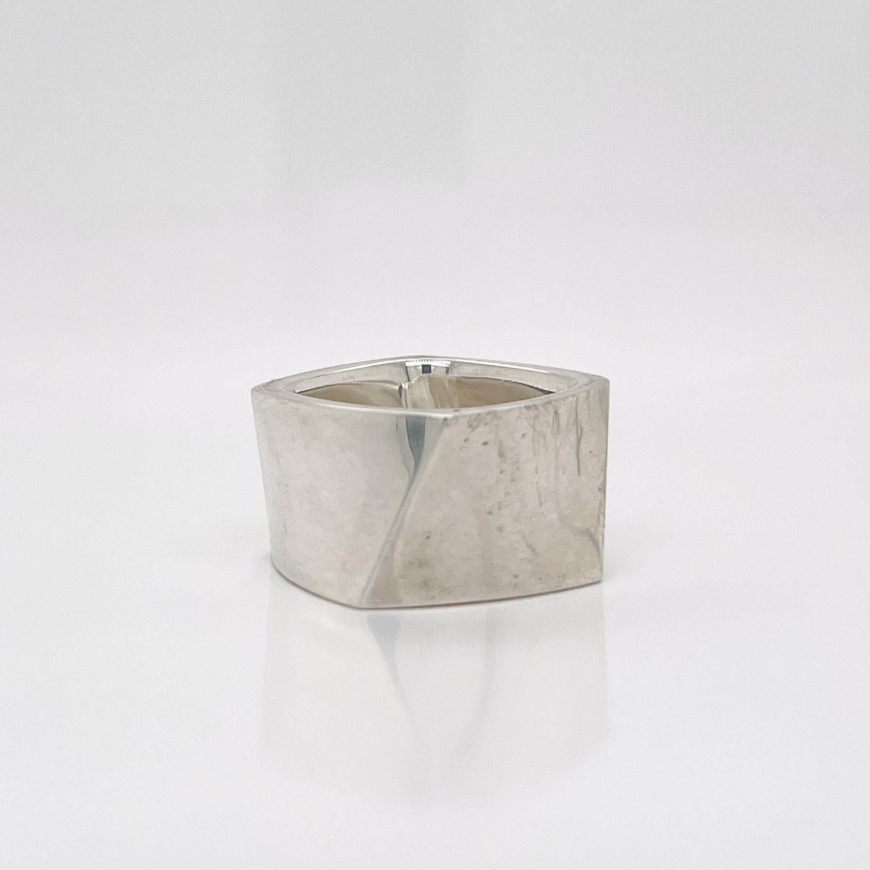 Frank Gehry Tiffany & Co. Sterling Silver Torque Ring For Sale 1