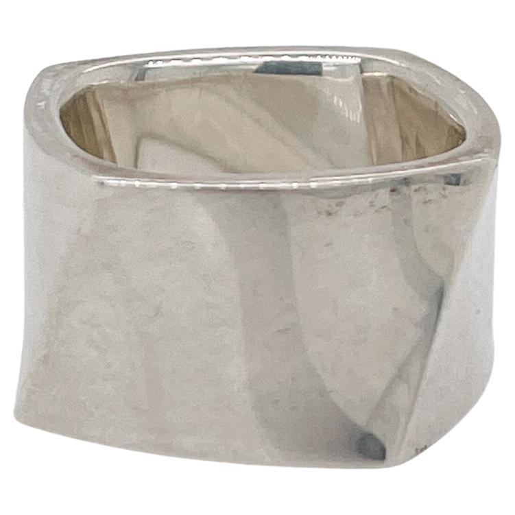 Frank Gehry Tiffany & Co. Sterling Silver Torque Ring For Sale