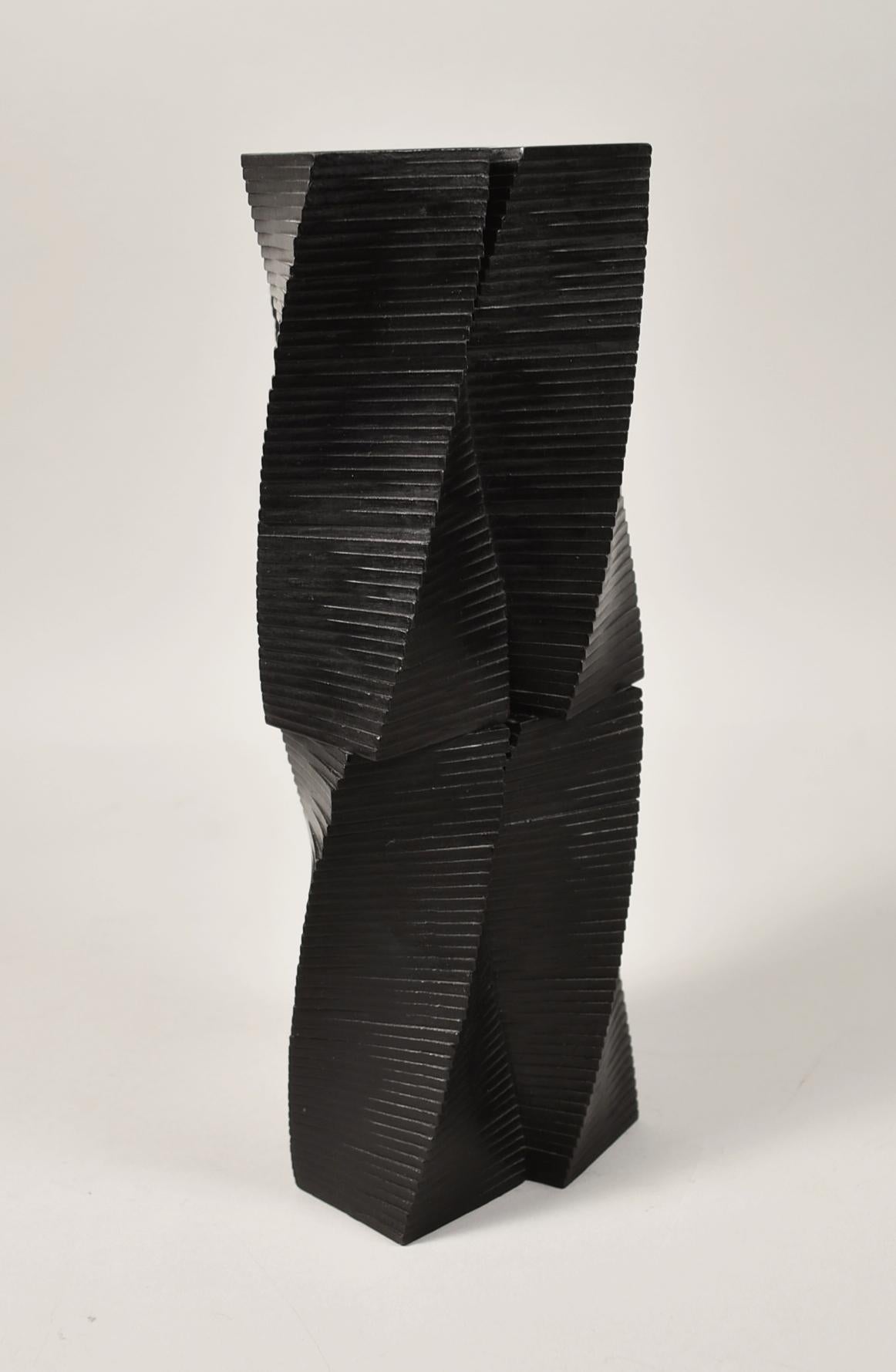 Frank Gehry Twisted Bronze Sculpture. Stacked, layered, swirls, and twisted design. 9 3/4