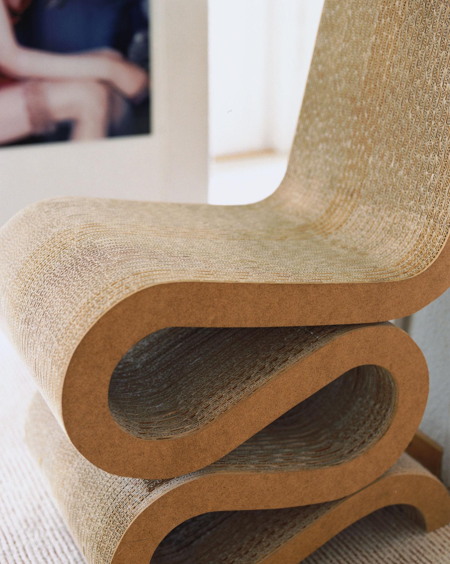 Swiss Frank Gehry Wiggle Chair in Cardboard by Vitra