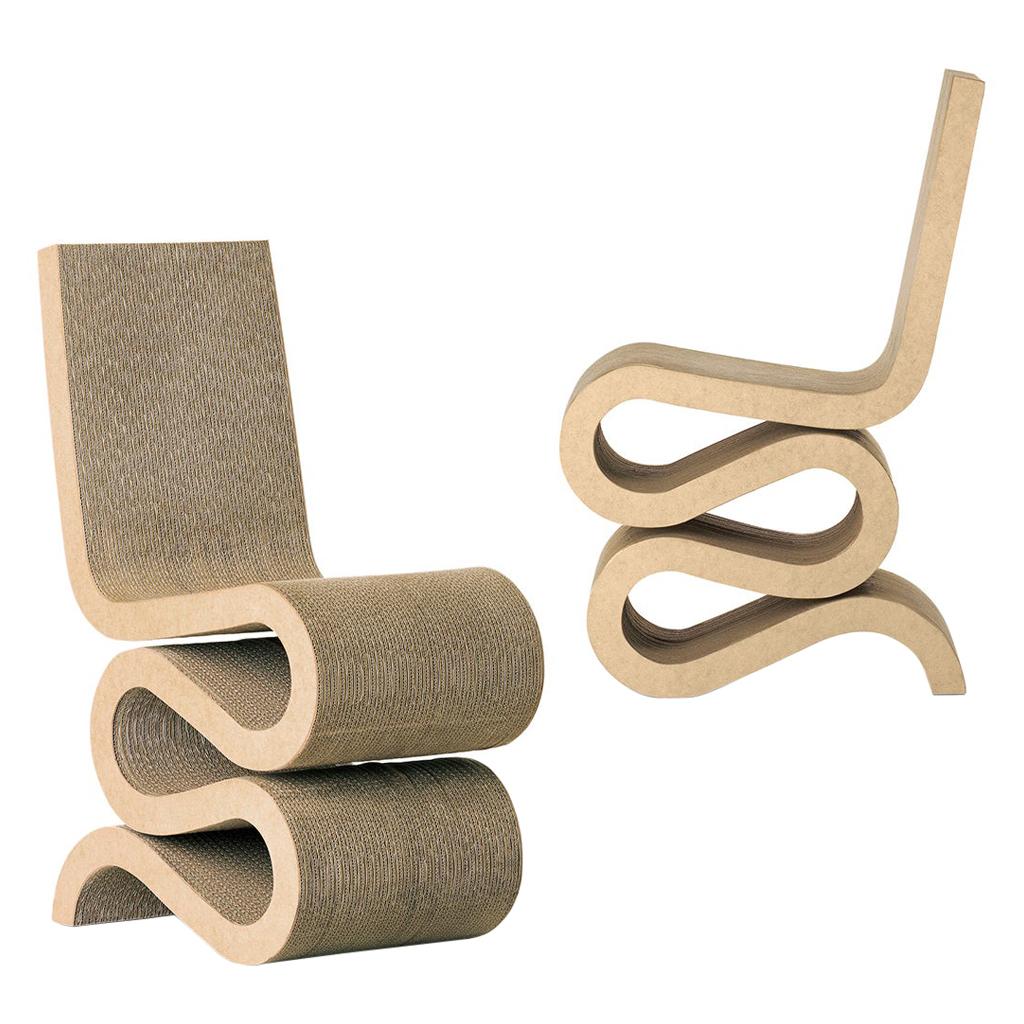Frank Gehry Wiggle Chair in Cardboard by Vitra 