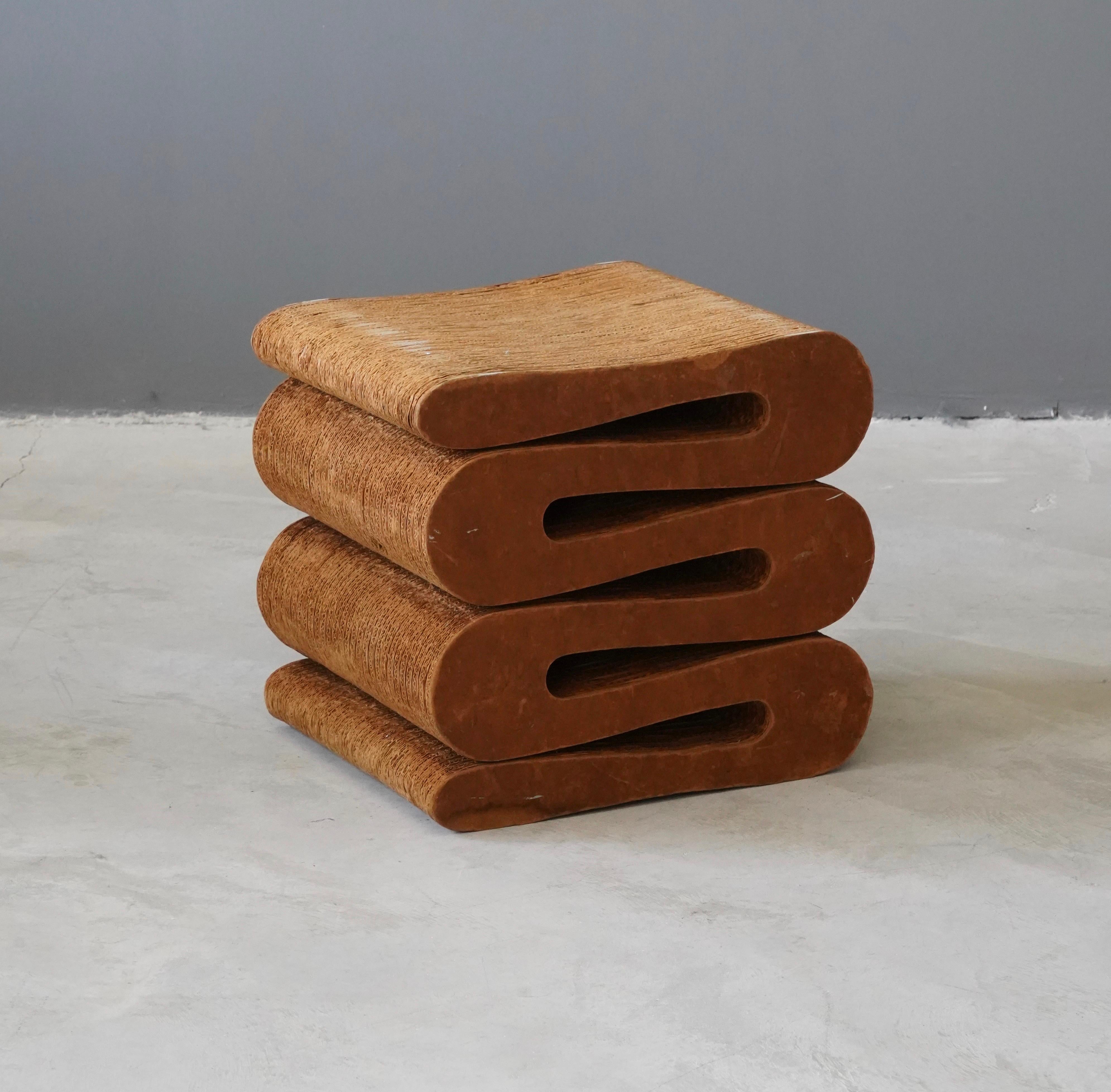 cardboard stool