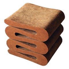 Frank Gehry "Wiggle" Stool, Cardboard, Masonite, Easy Edges, Inc, 1970s