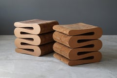Frank Gehry "Wiggle" Stools, Cardboard, Masonite, Easy Edges, Inc, 1970s