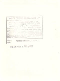 Brian May and Bad News Rocking Out on Stage Vintage Original Photograph