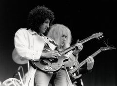 Brian May and Bad News Rocking Out on Stage Vintage Original Photograph
