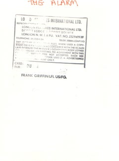 The Alarm Performing on Stage Vintage Original Photograph