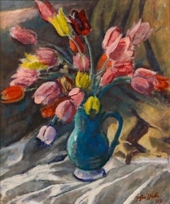 Frank Griffith (1889-1979) - 1939 Oil, Jug of Tulips