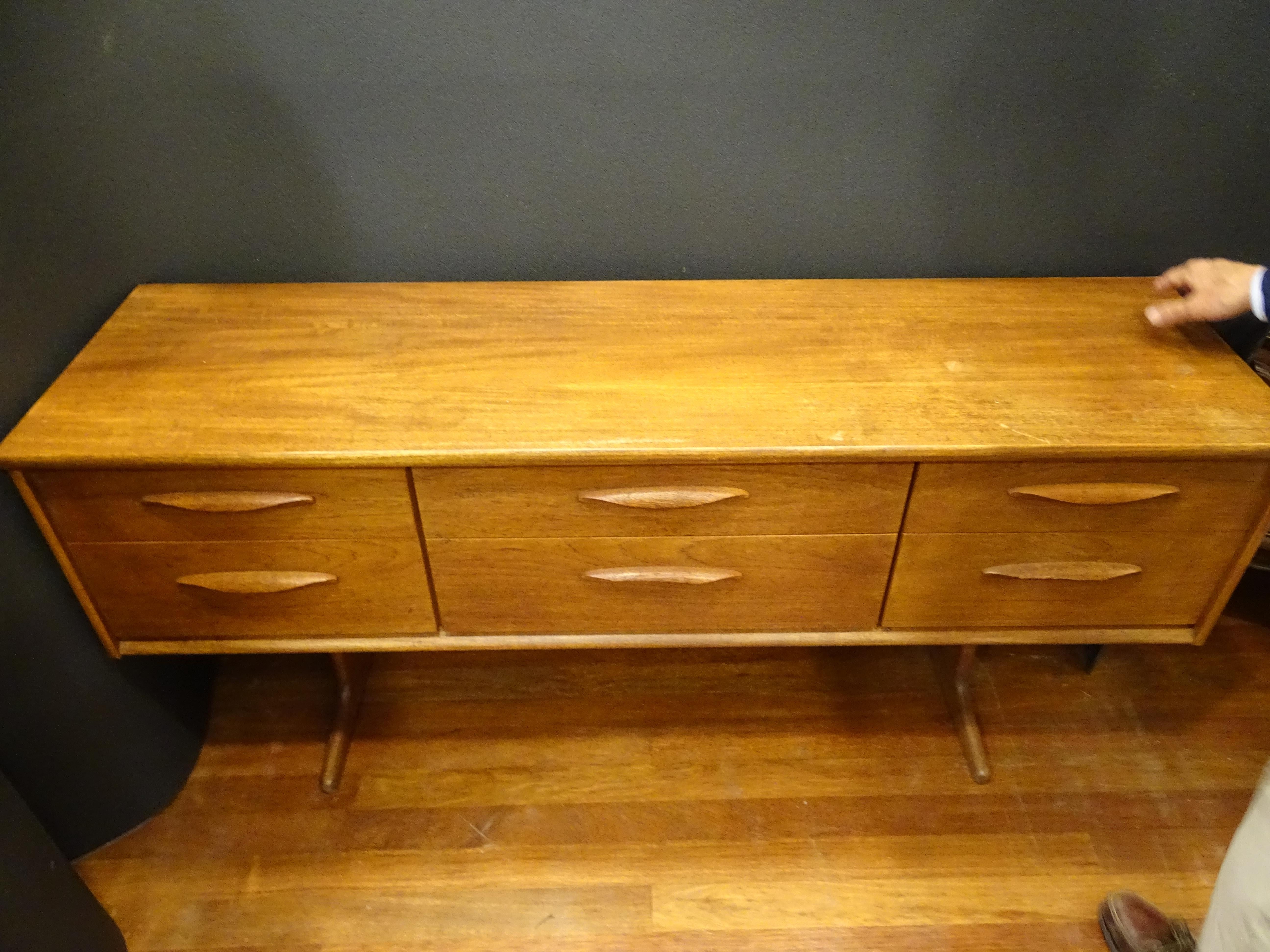 Mid-Century Modern Frank Guille 50s Danish Sideboard Teak